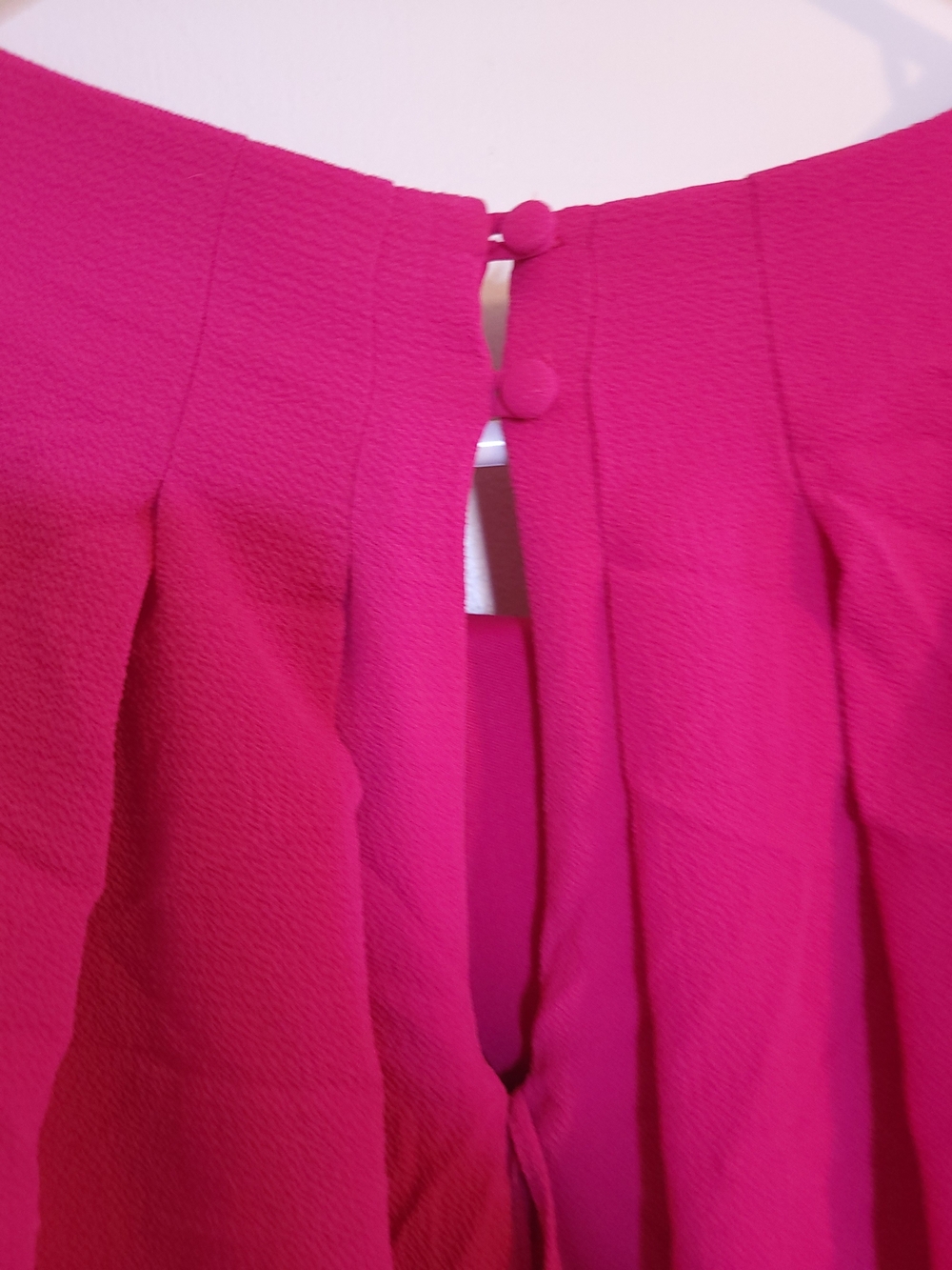 Lane Bryant Crepe Jumpsuit Sleeveless Ruffles Wide Leg Pockets Lined Pink Sz 28 - Picture 5 of 11